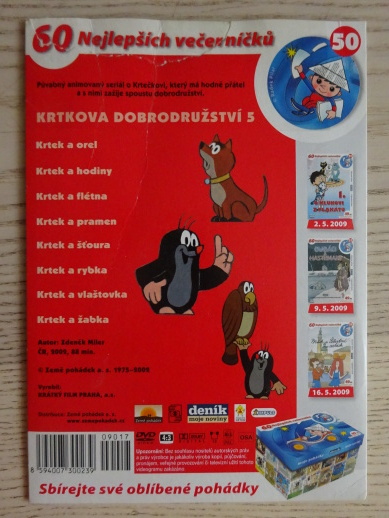 KRTEK- KRTKOVA DOBRODRUŽSTVÍ 5., DVD FILM POHÁDKA
