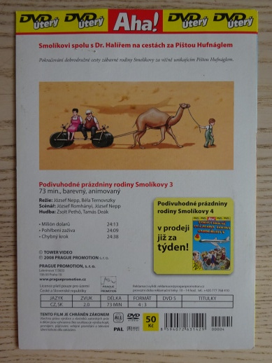 PODIVUHODNÉ PRÁZDNINY RODINY SMOLÍKOVY, 3., DVD FILM
