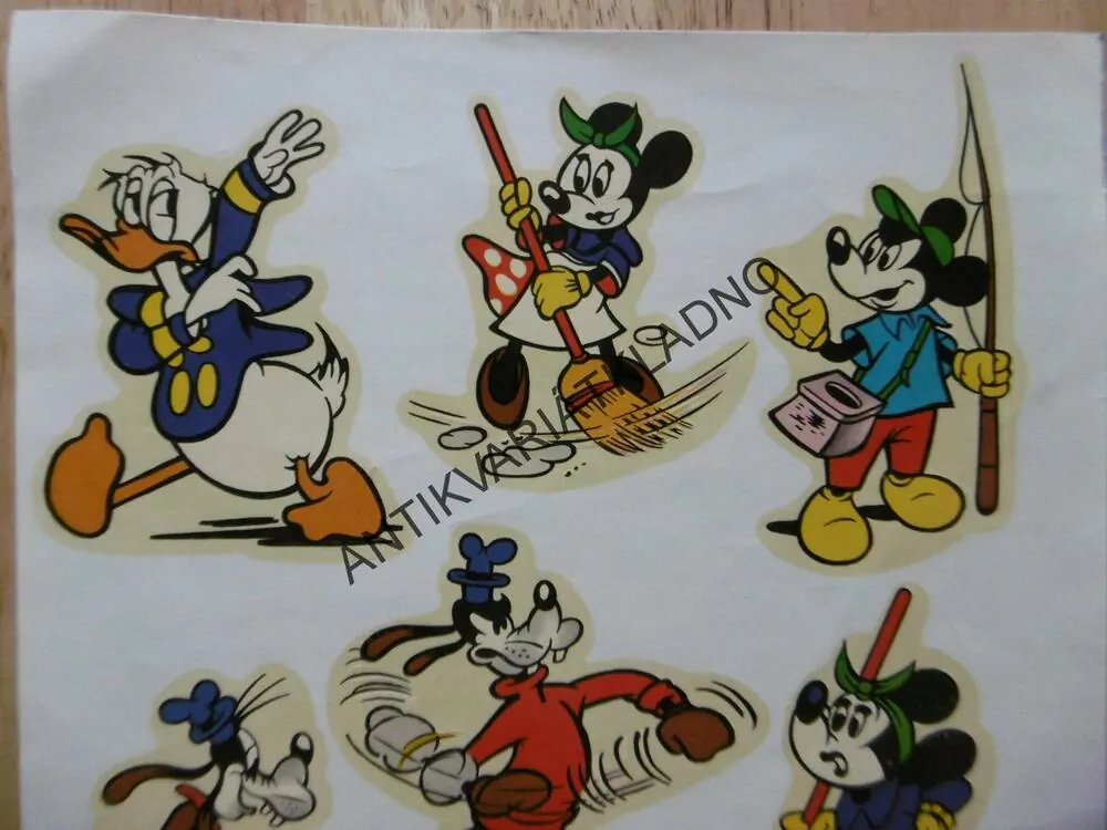 STARÉ DĚTSKÉ OBTISKY VODOVÉ, SAMOLEPKY, DISNEY