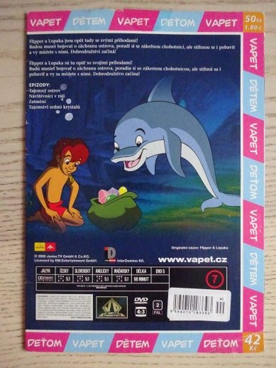 FLIPPER A LOPAKA, TAJEMNÝ OSTROV, DVD FILM 