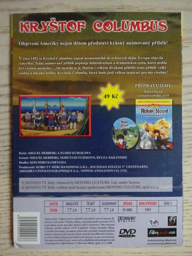 KRYŠTOF COLUMBUS, DVD FILM