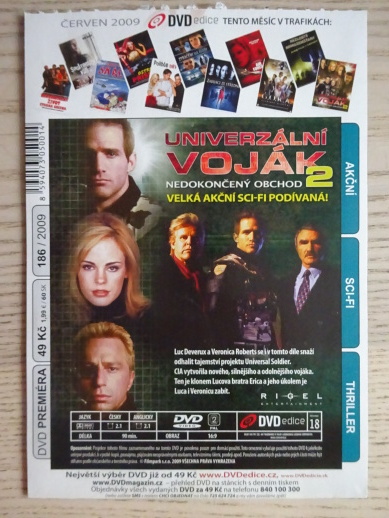 UNIVERZÁLNÍ VOJÁK 2, NEDOKONČENÝ OBCHOD, DVD FILM