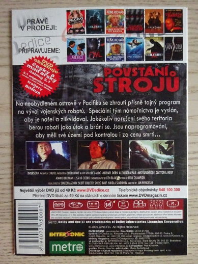 POVSTÁNÍ STROJŮ, DVD FILM