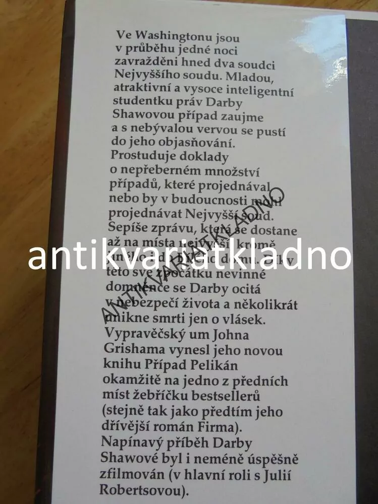 PŘÍPAD PELIKÁN, JOHN GRISHAM, **an 