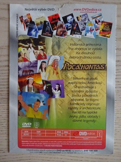 POCAHONTAS, DVD FILM