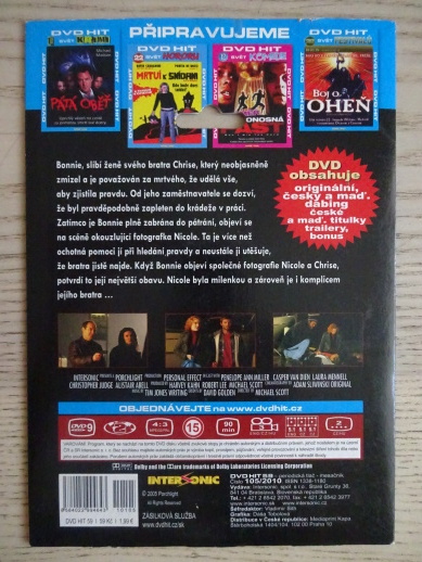 BLÍZKO NEPŘÍTELI, DVD FILM