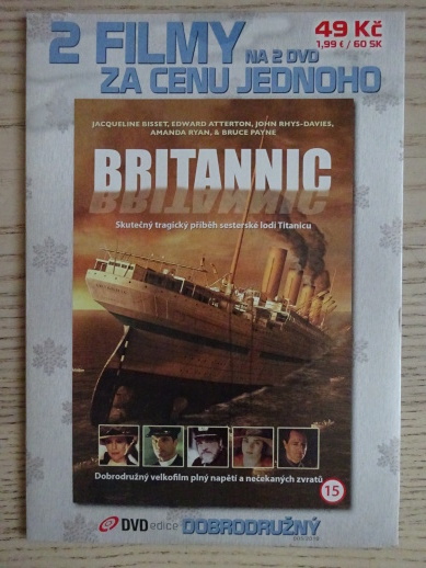 BRITANNIC, SMRTÍCÍ SKÁLY, DVD FILM 