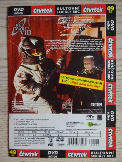 ČERVENÝ TRPASLÍK, 8., RED DWARF VIII, DVD FILM