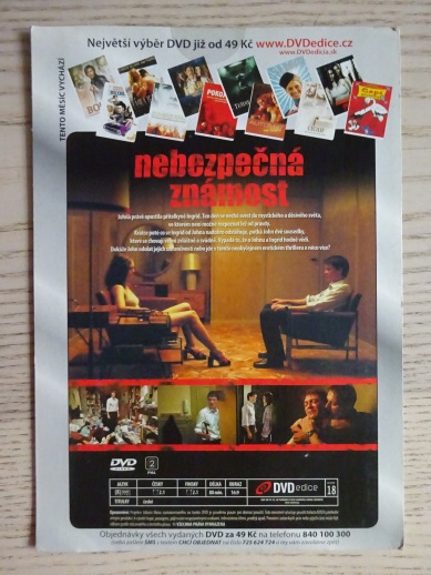 NEBEZPEČNÁ ZNÁMOST, DVD FILM