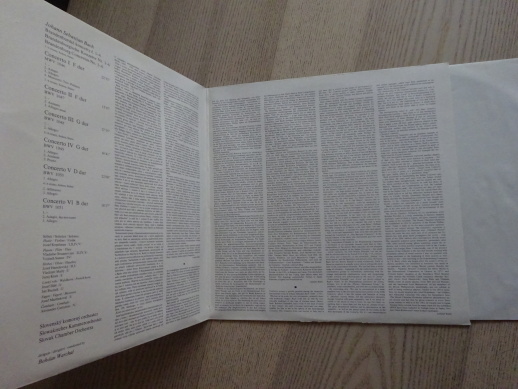 JOHANN SEBASTIAN BACH, BRANIBORSKÉ KONCERTY, LP