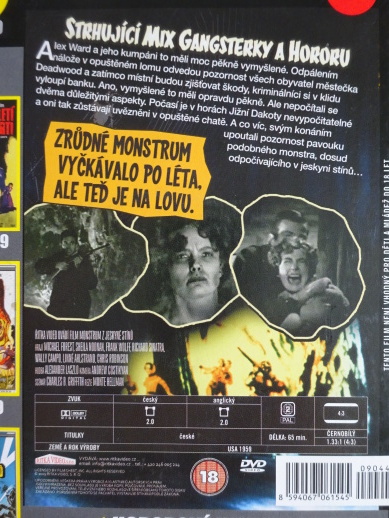 MONSTRUM Z JESKYNĚ STÍNŮ, DVD FILM HOROR