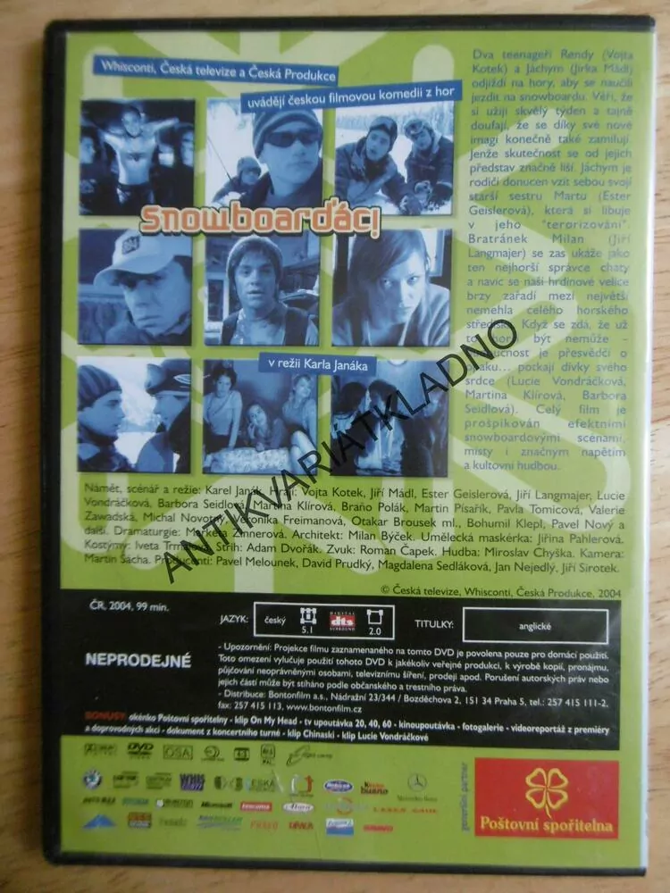 SNOWBOARĎÁCI, DVD FILM