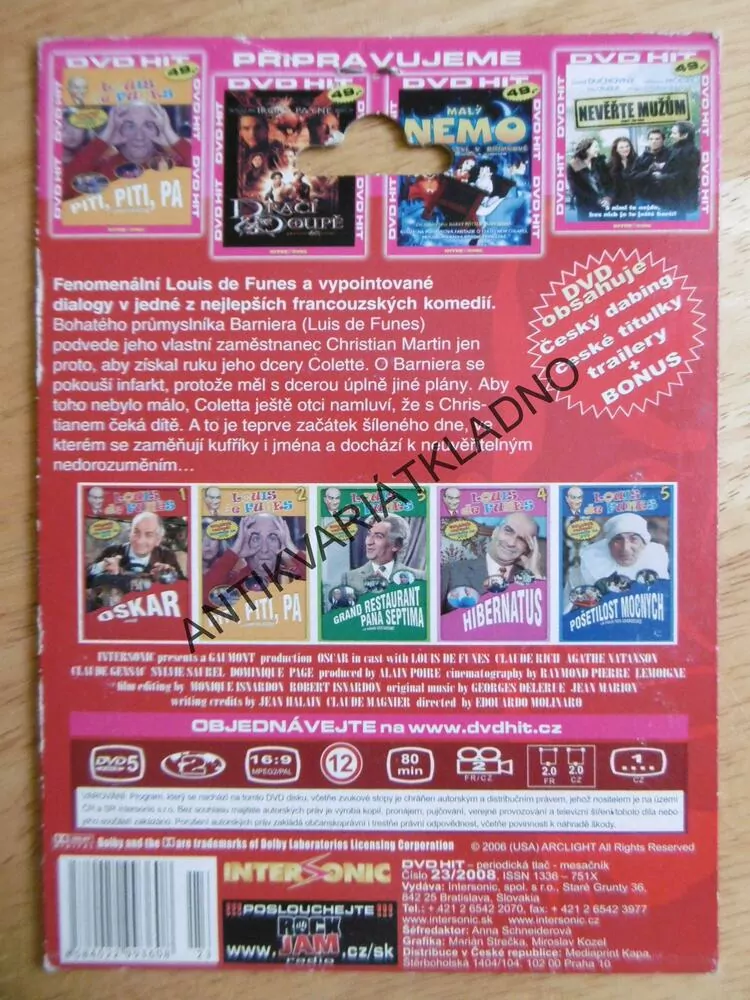 OSKAR, LOUIS DE FUNES, 1., DVD FILM