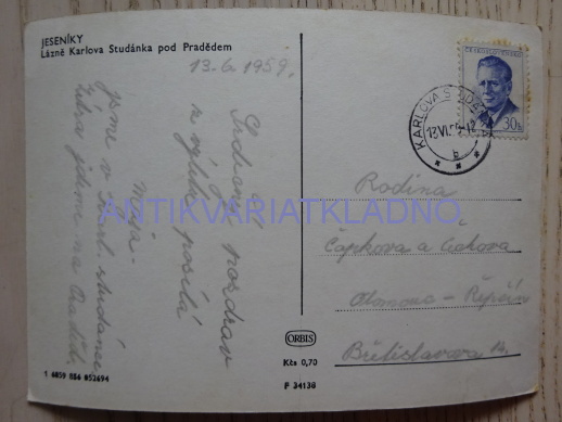 JESENÍKY, KARLOVA STUDÁNKA, OKRES JESENÍK