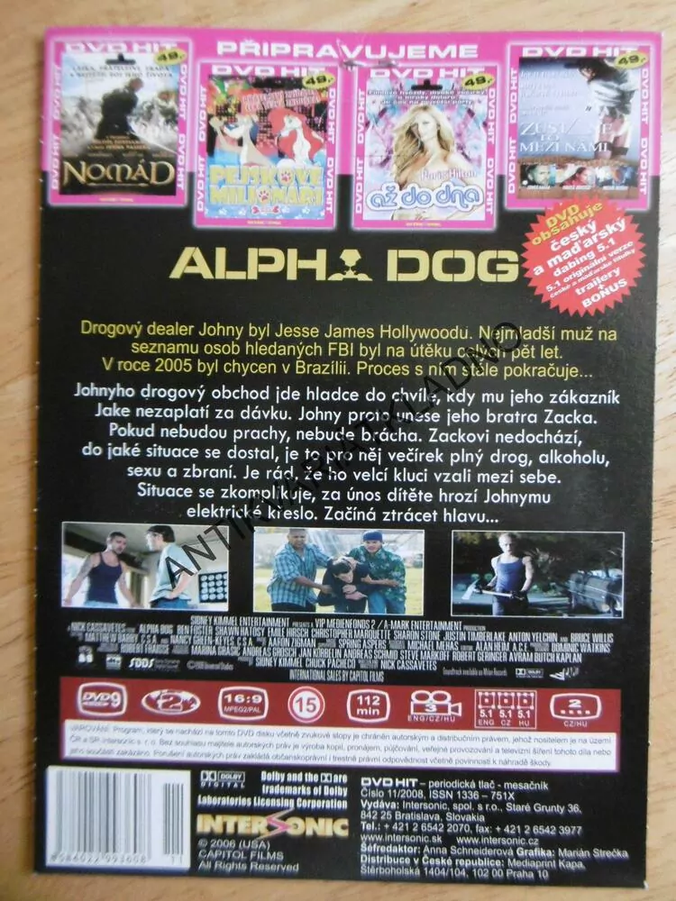ALPHA DOG, DVD FILM