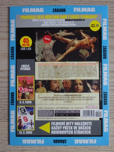 PERVERZNÍ PŘÍBĚH BEATRICE CENCI, DVD FILM
