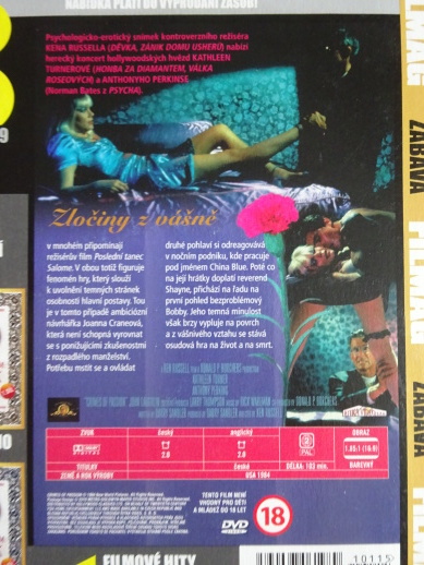ZLOČINY Z VÁŠNĚ, DVD FILM