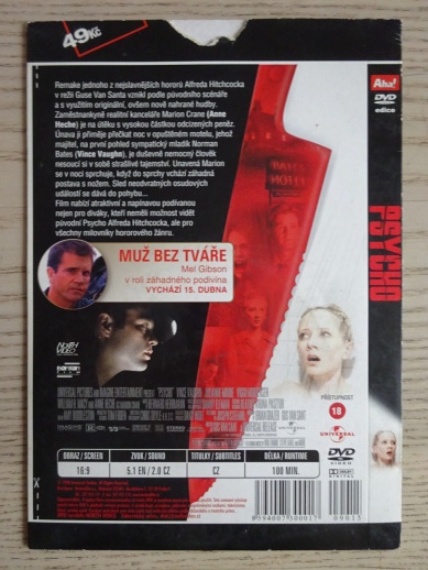 PSYCHO, DVD FILM HOROR