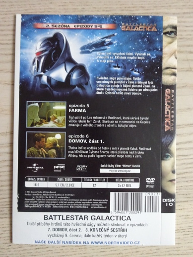 BATTLESTAR GALACTICA 2. SEZÓNA, 5-6 EPIZODA, DVD FILM