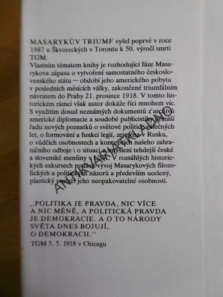 MASARYKŮV TRIUMF, JIŘÍ KOVTUN,