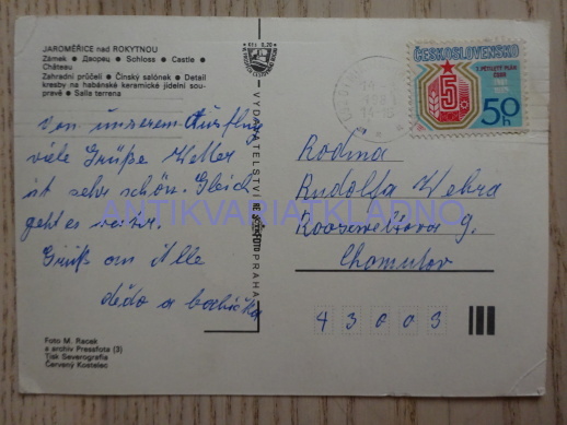 JAROMĚŘICE NAD ROKYTNOU, ZÁMEK, OKRES TŘEBÍČ