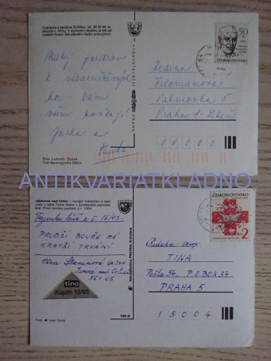 JABLONNÉ NAD ORLICÍ, SRDÍČKO, OKRES ÚSTÍ NAD ORLICÍ, 2 KUSY