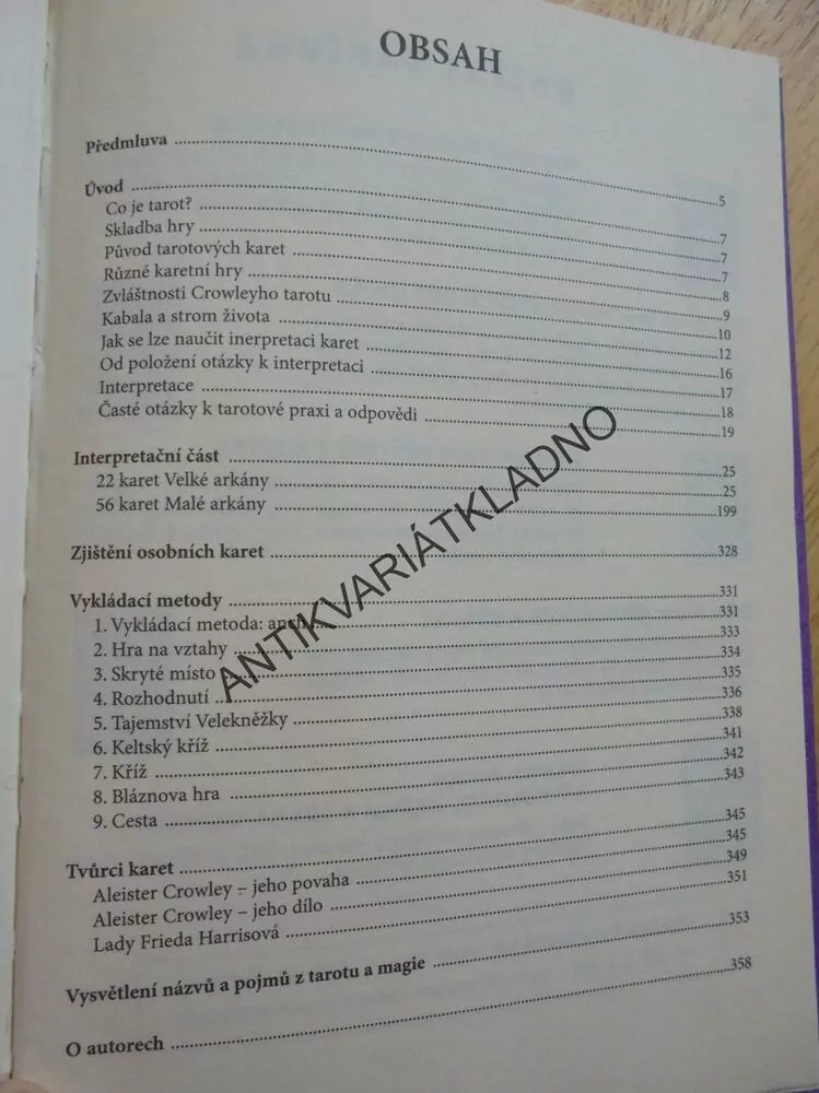 CROWLEYHO TAROT, ZÁKLADNÍ KNIHA, UČEBNICE TAROTU, BANZHAF
