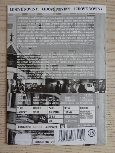 CONTROL, DVD FILM
