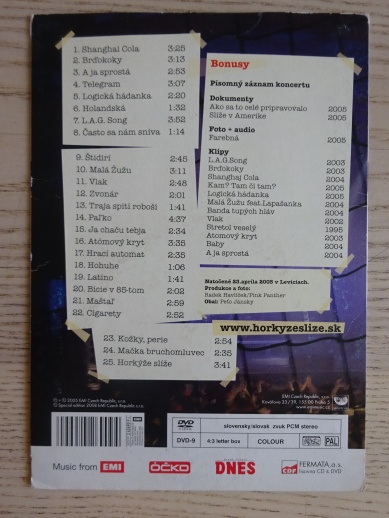 ŽÍVÁK, HORKÝŽE SLÍŽE, DVD HUDBA