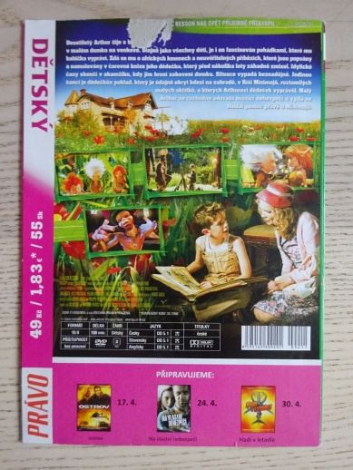 ARTHUR A MINIMOJOVÉ, DVD FILM