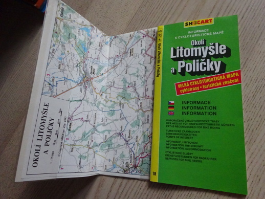 OKOLÍ LITOMYŠLE A POLIČKY, VELKÁ CYKLOTURISTICKÁ MAPA, LITOMYŠL, POLIČKA, **an