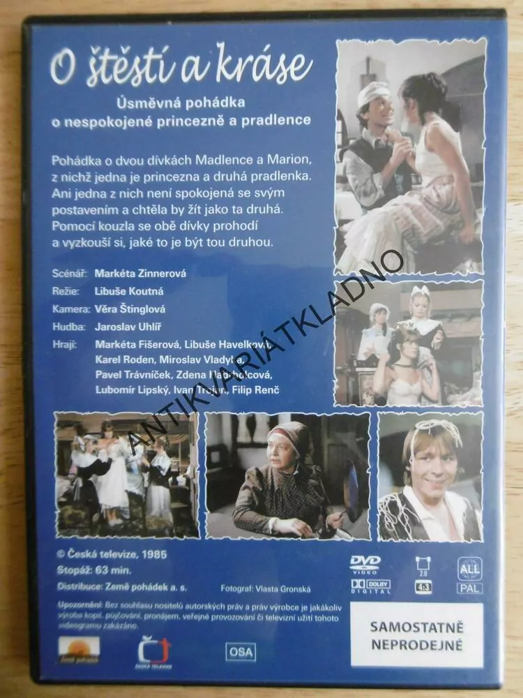 O ŠTĚSTÍ A KRÁSE, DVD FILM 