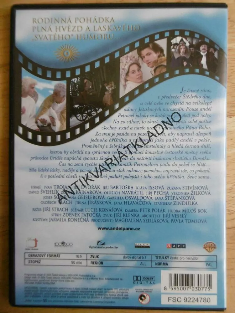 ANDĚL PÁNĚ, DVD FILM 
