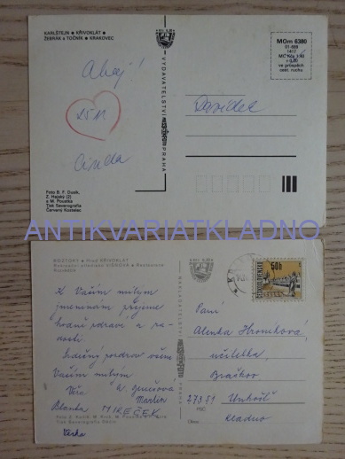 HRADY V OKOLÍ BEROUNKY, KARLŠTEJN, KŘIVOKLÁT, ŽEBRÁK, TOČNÍK, KRAKOVEC, OKRES BEROUN, 2 KUSY