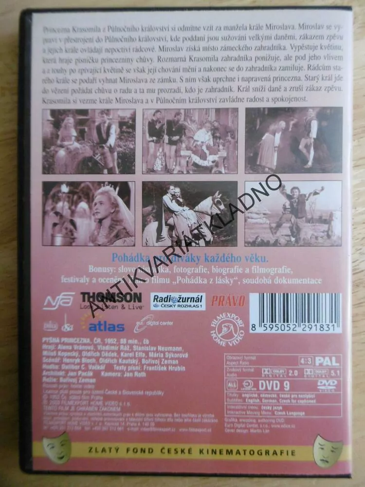 PYŠNÁ PRINCEZNA, DVD FILM 