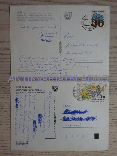 KOZEL, STÁTNÍ ZÁMEK, OKRES PLZEŇ-MĚSTO, 2 KUSY