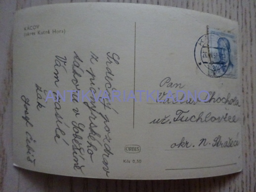 KÁCOV, OKRES KUTNÁ HORA, 1957