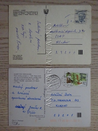 KLENČÍ, CHODSKO, OKRES DOMAŽLICE, 2 KUSY