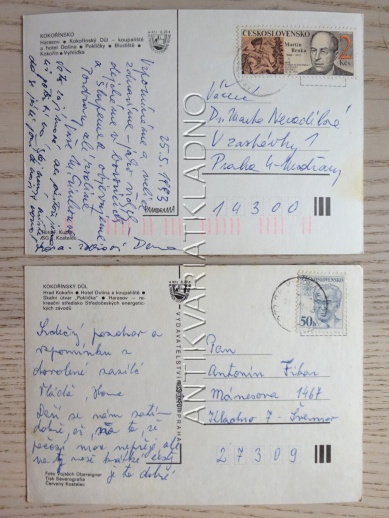 KOKOŘÍNSKO, KOKOŘÍN, KOKOŘÍNSKÝ DŮL, OKRES MĚLNÍK, 2 KUSY