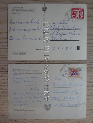 KOKOŘÍNSKO, KOKOŘÍN, KOKOŘÍNSKÝ DŮL, OKRES MĚLNÍK, 2 KUSY
