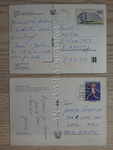 KOKOŘÍNSKO, KOKOŘÍN, KOKOŘÍNSKÝ DŮL, OKRES MĚLNÍK, 2 KUSY