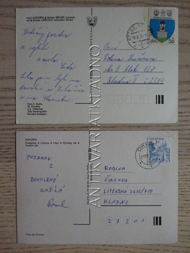 KOKOŘÍNSKO, KOKOŘÍN, KOKOŘÍNSKÝ DŮL, OKRES MĚLNÍK, 2 KUSY