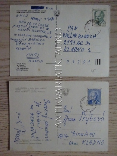 KOKOŘÍNSKO, KOKOŘÍN, KOKOŘÍNSKÝ DŮL, OKRES MĚLNÍK, 2 KUSY