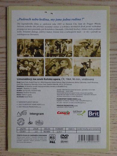 LIMONÁDOVÝ JOE ANEB KOŇSKÁ OPERA, DVD FILM ČR