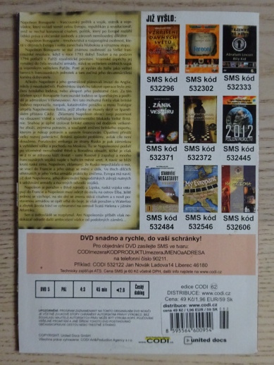 ŽIVOT ZA NAPOLEONA, DVD FILM