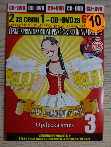 ČESKÉ SPROSTONÁRODNÍ PÍSNĚ 3 A SEXÍK NA VÍKEND, CD + DVD FILM EROTIKA