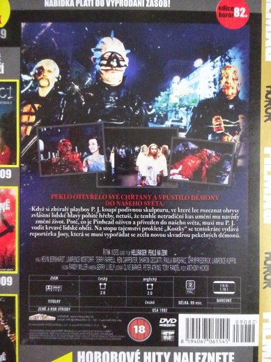 HELLRAISER: PEKLO NA ZEMI, DVD FILM