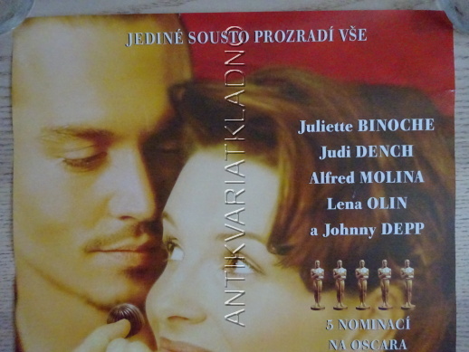 ČOKOLÁDA, JULIETTE BINOCHE, JOHNNY DEPP, PLAKÁT 15E