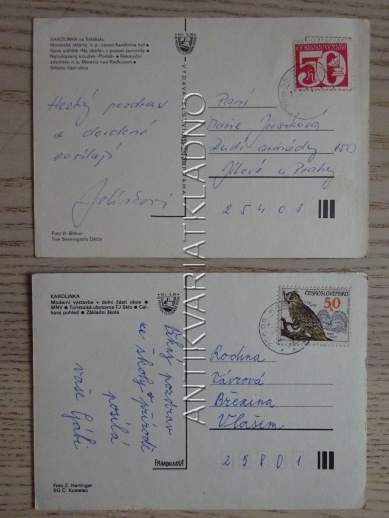 KAROLINKA, VALAŠSKO, OKRES VSETÍN, 2 KUSY
