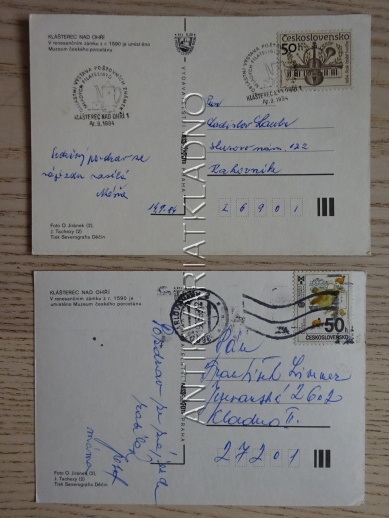 KLÁŠTEREC NAD OHŘÍ, OKRES CHOMUTOV, 2 KUSY